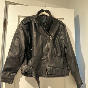 Wild Fable Black Faux Leather Jacket - Small